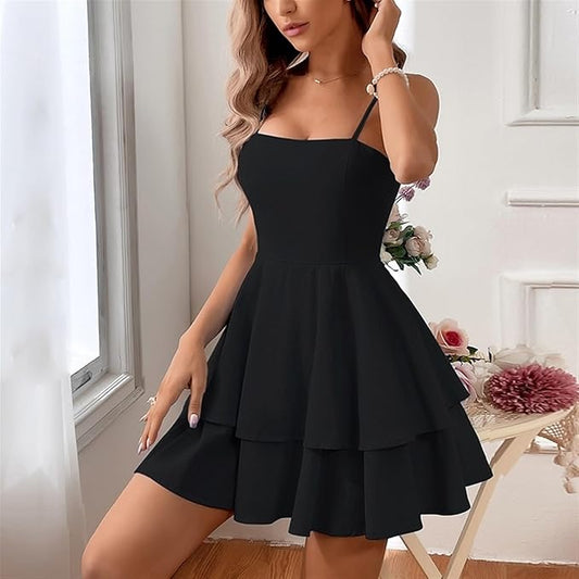 Backless Bow Tie Halter Dress